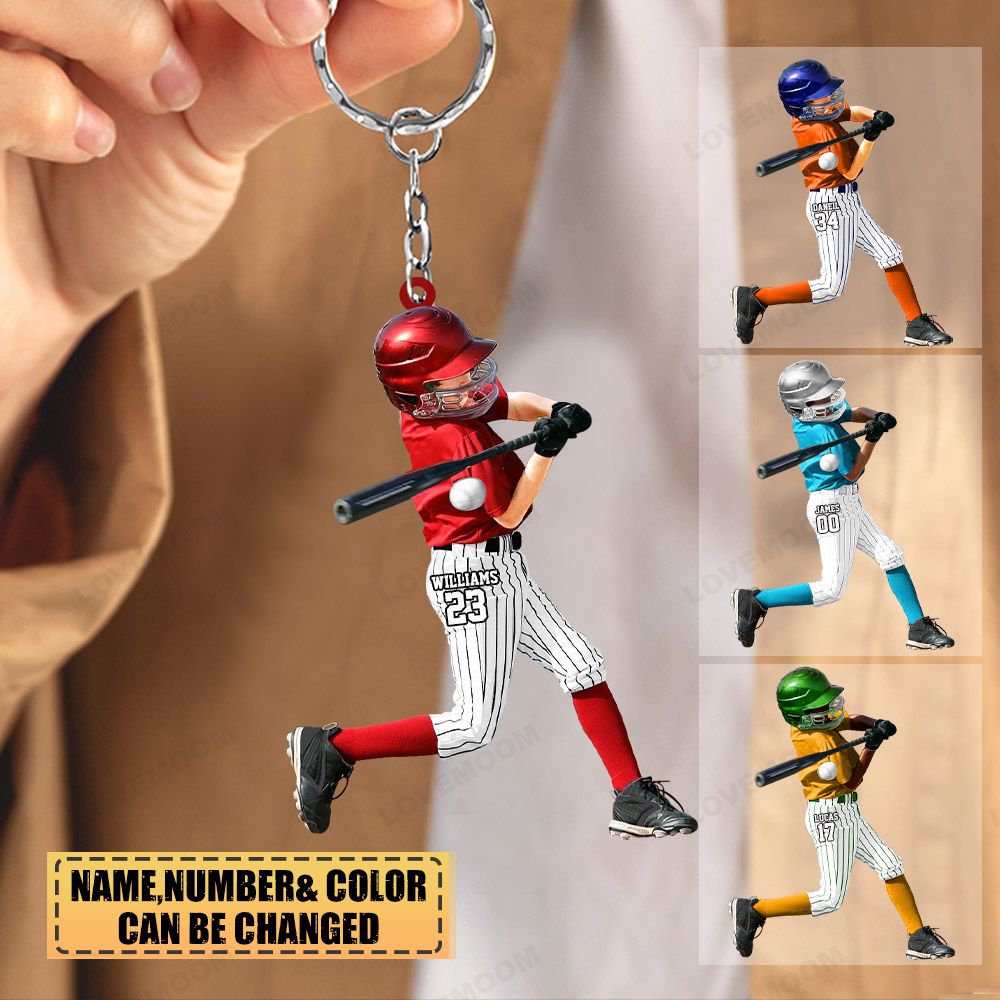 Personalized gift for baseball/softball lover Acrylic Keychain