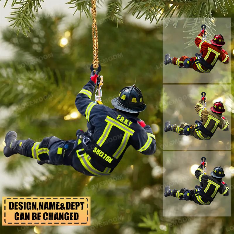 Personalized Firefighter Christmas-Two Sided Ornament