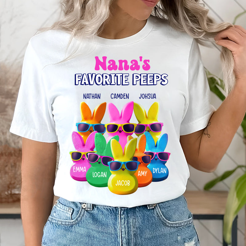 Personalized Grandma's Favorite Cool Bunnies Kids Pure Cotton T-Shirt