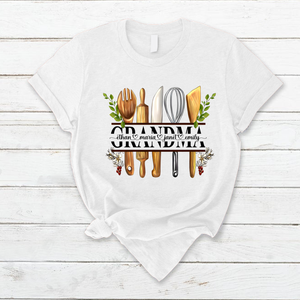 Grandma And Kids Personalized Cooking Tools T-Shirt