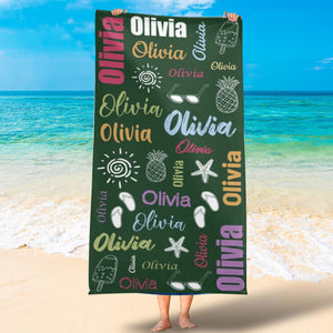 Personalized Lovely Summer & Beach Towel