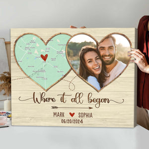 Where It All Began Map Gift Our First Date Map Personalized Poster