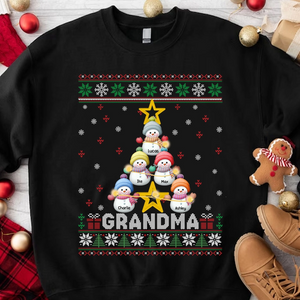 Personalized Title Grandma Snowman Christmas Gift Sweatshirt