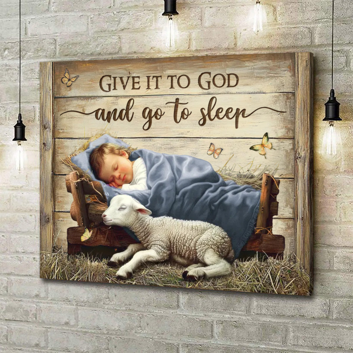 Personalized Sentimental Christian Wall Art Nativity Scene Canvas Poster