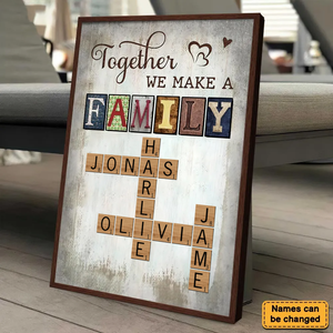 Personalized Together We Make a Family Crossword Art Poster