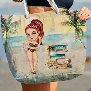 Summer Is Calling Beach Vacation Monogram - Personalized Beach Bag