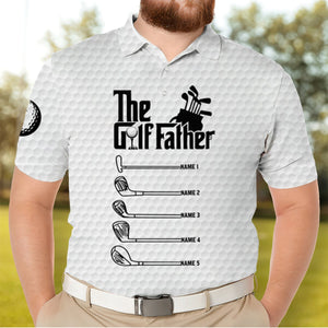 The Golf Father Grandfather - Best Dad By Par - Personalized Polo Shirt