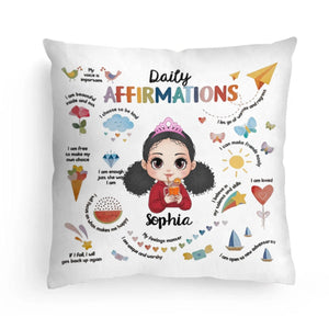 Personalized Daily Affirmation Pillow For Granddaughter, Grandson