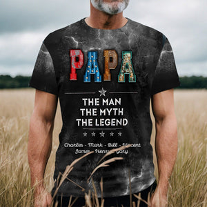 Personalized The Man The Myth The Legend All-over Print T Shirt Gift For Grandpa