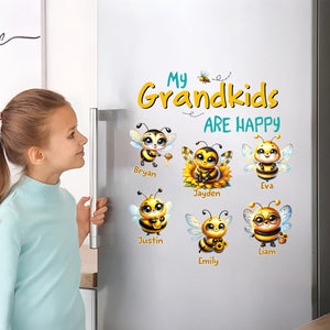 Personalized Fridge Decal/Sticker - My Bees Happy Flying