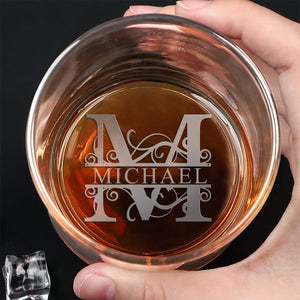 Personalized Monogram Letter Name Whiskey Glasses