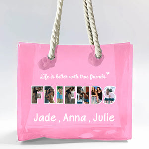 Always My Sister Forever My Friend Personalized Clear Beach Tote Bag