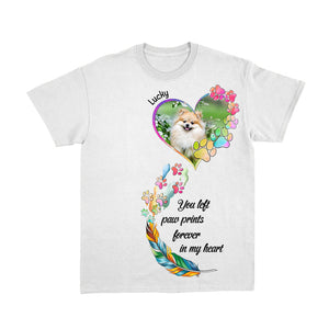 You Left Pawprints Forever In My Heart Personalized Memorial T-Shirt