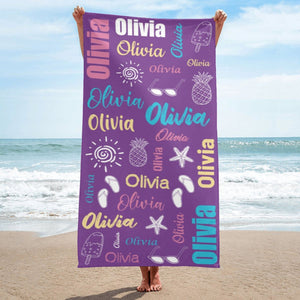 Personalized Lovely Summer & Beach Towel