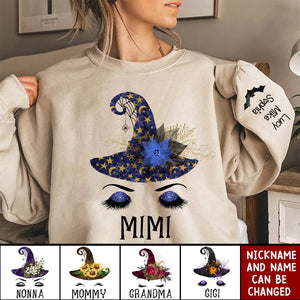 Personalized Halloween Grandma witch hat Sweatshirt