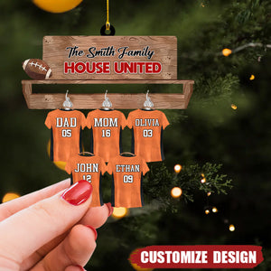 Loving Family Christmas Ornament - Personalized Gifts For American Football