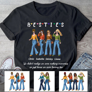 BESTIES,We Were Having Fun-Personalized Pure Cotton T-Shirt