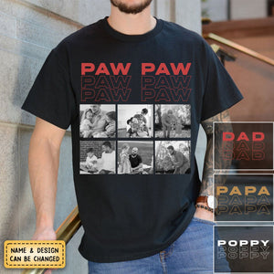 Father - Custom Photo - Personalized Pure Cotton T-Shirt