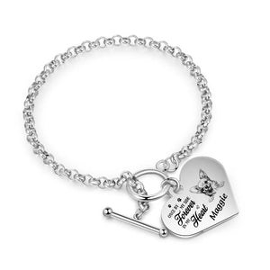 Personalized Engraved Heart Bracelet I'm Always With You - Memorial Gift For Dog/Pet Lovers