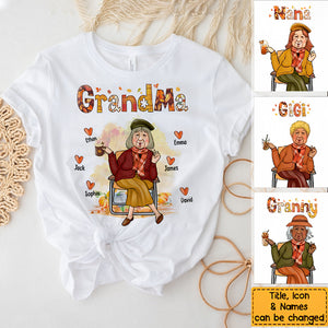 Personalized Gift For Grandma Fall Season T-Shirt