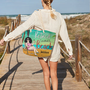 Retired See You At The Beach - Personalized Beach Bag