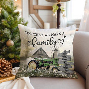 Family Farmhouse Personalized Gift Old Truck Pillow