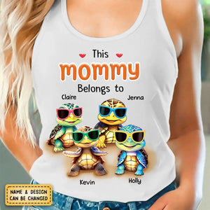 Personalized This Grandma Belongs To Kids Turtle Beach Tank Top