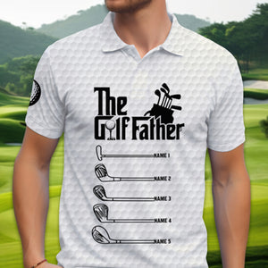 The Golf Father Grandfather - Best Dad By Par - Personalized Polo Shirt