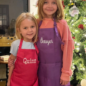 Personalized Embroidery Color Apron and Hat Set for Kid