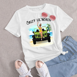 Personalized Salty Lil' Beach Girl T-Shirt