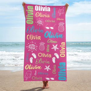 Personalized Lovely Summer & Beach Towel