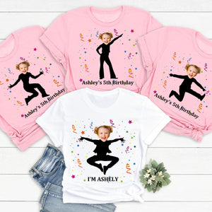 Funny Custom Face stick figures Birthday Party Group Personalized T-Shirt