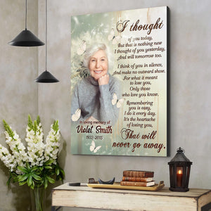 Personalized Memorial Canvas Poster – I Thought Of You Today Sign