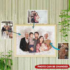 Personalized Poster-Add to photo, add someone to photo, photo family poster, memorial poster