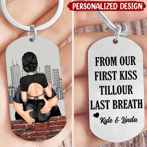 Drive Safe Handsome I Need You Here With Me - Personalized Stainless Keychain For Couple