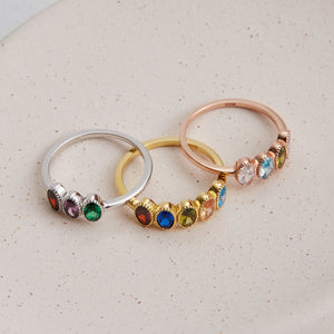 Handmade Jewelry Mom's Ring, Personalized Birthstone Ring