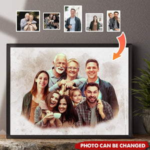 Personalized Poster-Add to photo, add someone to photo, photo family poster, memorial poster