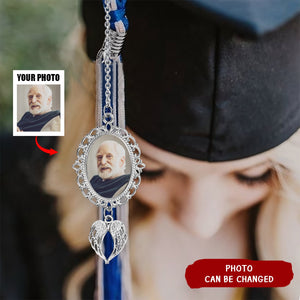 Personalized Graduation Cap Decoration Memorial Photo Tassel Wings Charm