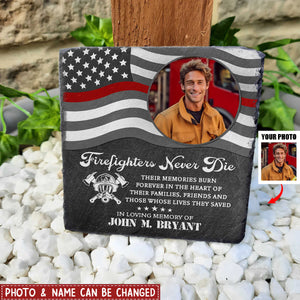 Firefighter Personalized Memorial Stone