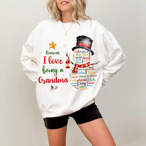 Personalized Gift For Grandma Reasons I Love Being Word Art Sweatshirt