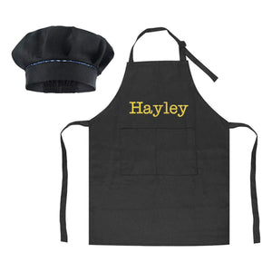 Personalized Embroidery Color Apron and Hat Set for Kid