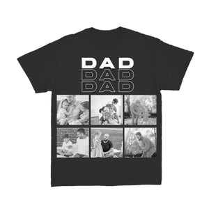 Father - Custom Photo - Personalized Pure Cotton T-Shirt