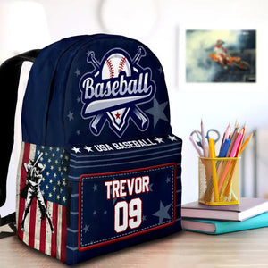 Baseball Personalized Premium Kids Backpack Back To School Gift