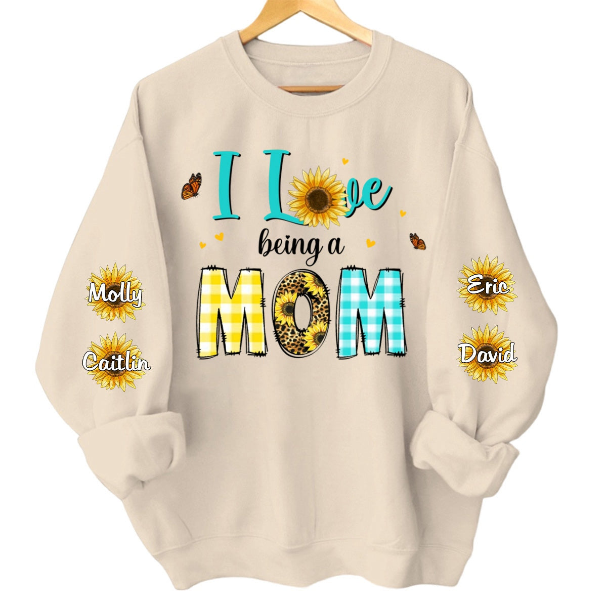 Personalized Gift For Grandma I Love Being Grandma Sleeve Printed Sweatshirt