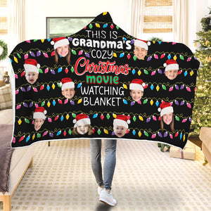 Custom Photo Gifts For Grandma Personalized Wearable Blanket