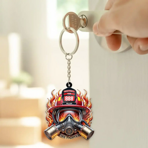 Pefect Gift For Firefighters Personalized Firefighter Helmet Keychain