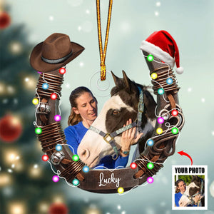 Custom Photo Gifts For A Horse Lovers Christmas Ornament