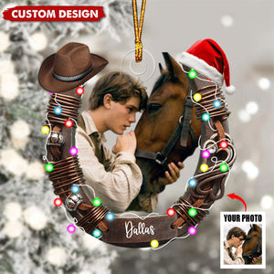 Custom Photo Gifts For A Horse Lovers Christmas Ornament