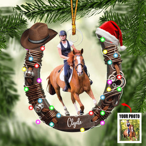 Custom Photo Gifts For A Horse Lovers Christmas Ornament