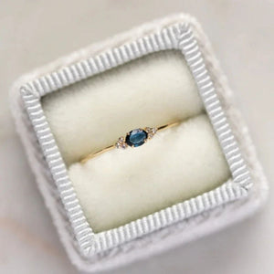 Personalized Art Deco Birthstone Ring